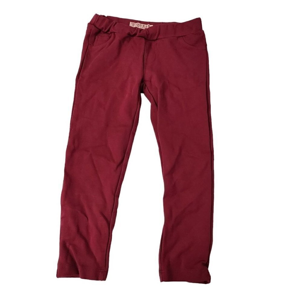 Guess Los Angeles Leggings 4T Maroon Red Pull-On Toddlers‎ Girls